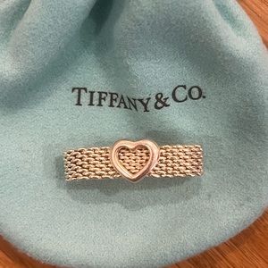Tiffany Somerset Mesh Heart Ring